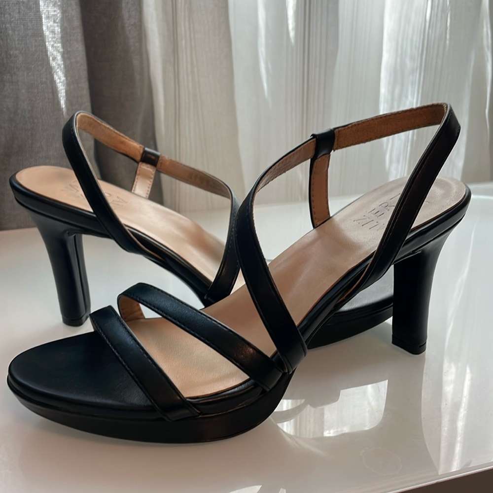 Naturalizer Black Strappy Heeled Sandals